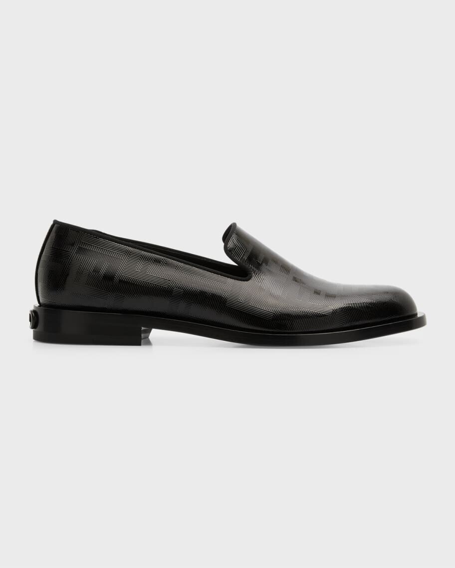 

Мужские кожаные лоферы Vernice с тиснением монограммы Fendi