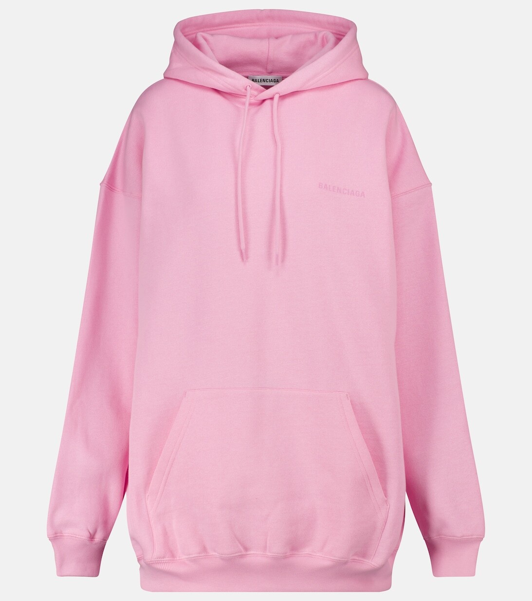 

Худи с логотипом из хлопка BALENCIAGA, розовый