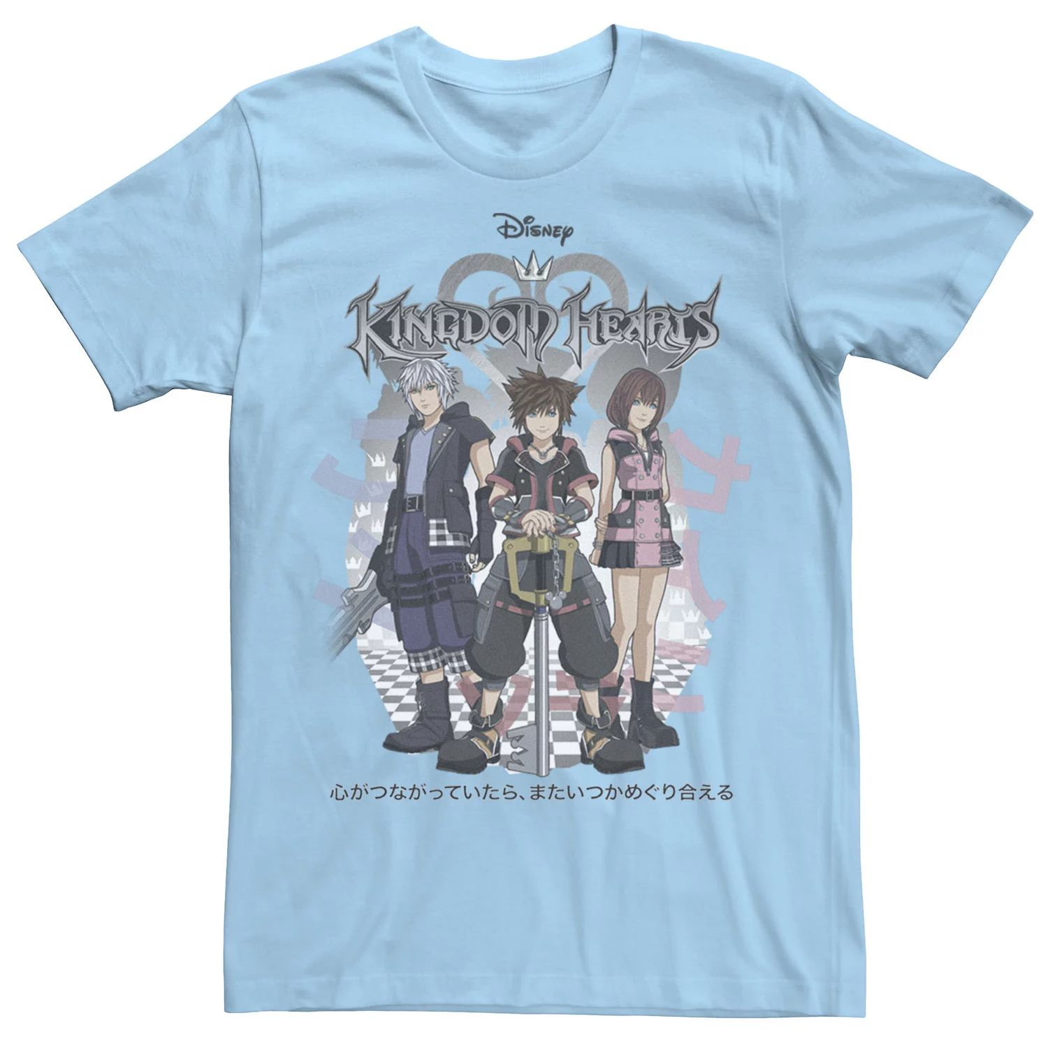 Мужская футболка Kingdom Hearts Sora Kanji Group Licensed Character 3 styles kingdom hearts sora key pu cosplay weapom toy sword prop