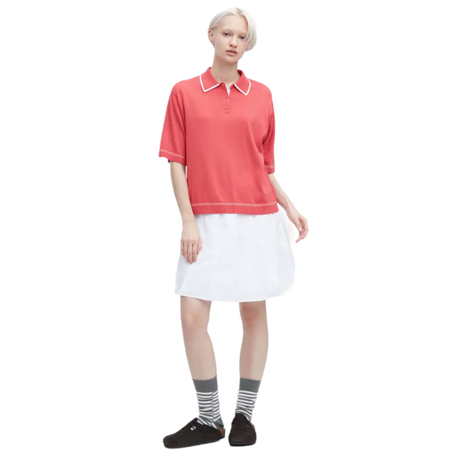 

Джемпер Uniqlo x JW Anderson Short Sleeved Polo, розовый