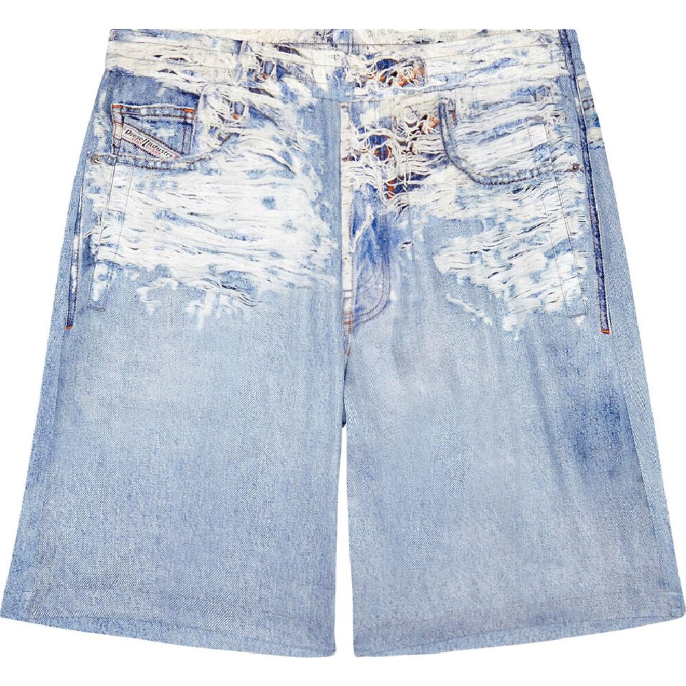 

Шорты Diesel Denim Printed, голубой