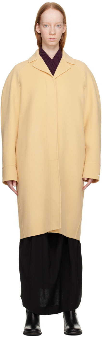 

Желтое пальто из фернета Sportmax, Желтый