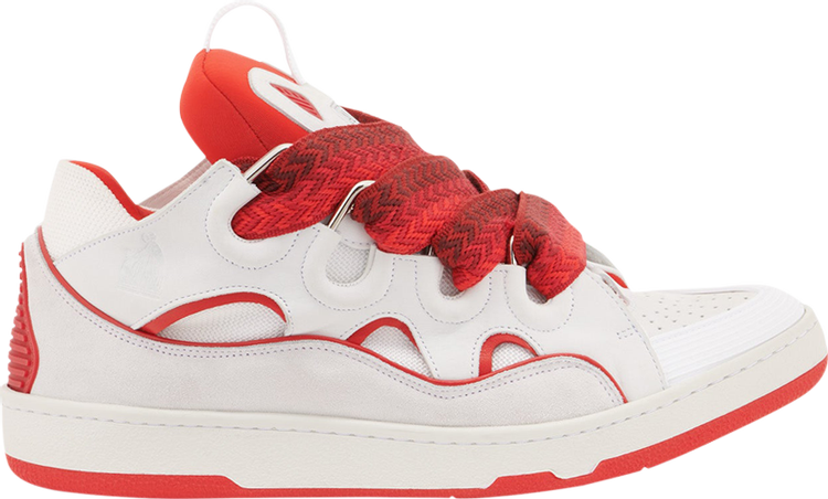 Кроссовки Lanvin Curb Sneaker White Red, белый