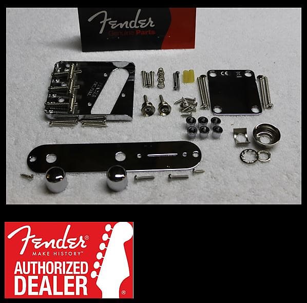 FENDER Telecaster Chrome Body Hardware Set USA Телерезьбовые седла 005-6069-049 - фото