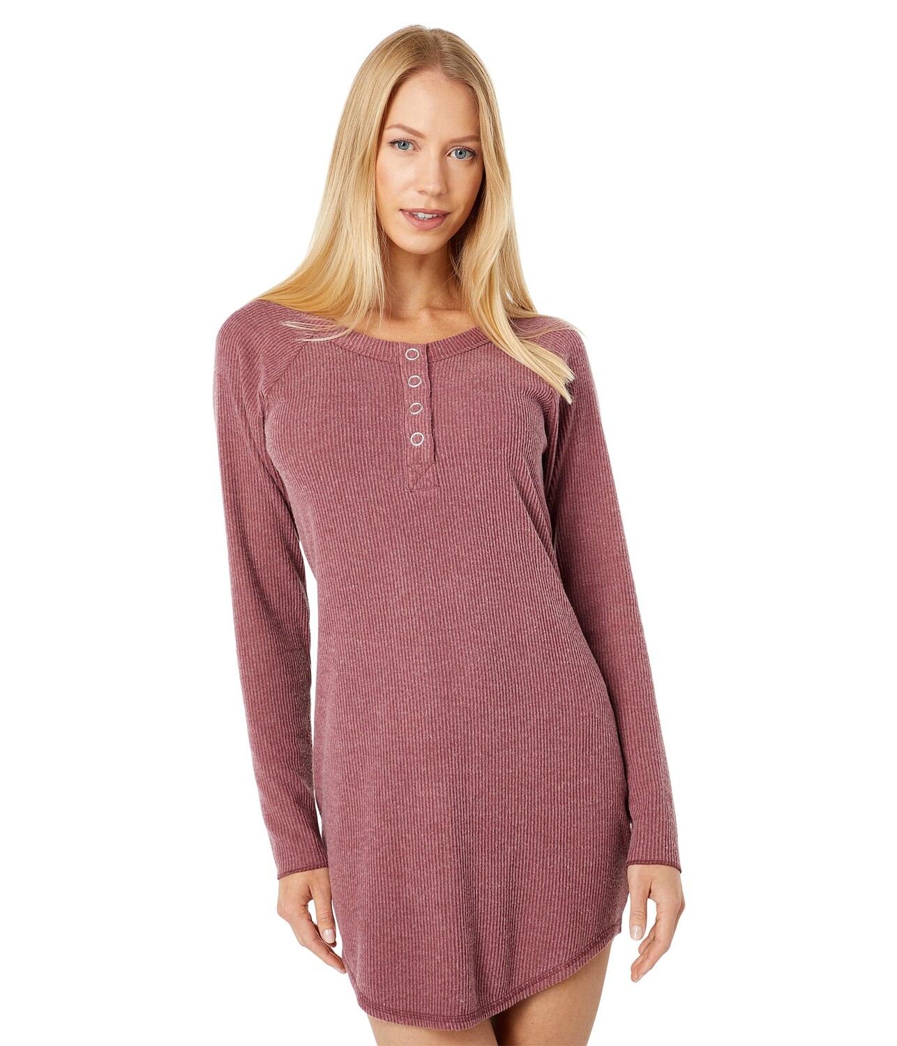

Платье Chaser, Recycled Love Rib Henley High-Low Shirttail Dress