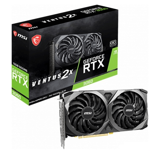 Видеокарта MSI GeForce RTX 3060 VENTUS 2X OC (LHR) [RTX 3060 VENTUS 2X 12G OC] - фото