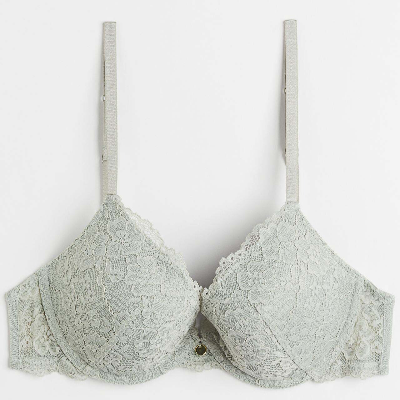 

Бюстгальтер H&M Lace Push-up, светло-бирюзовый