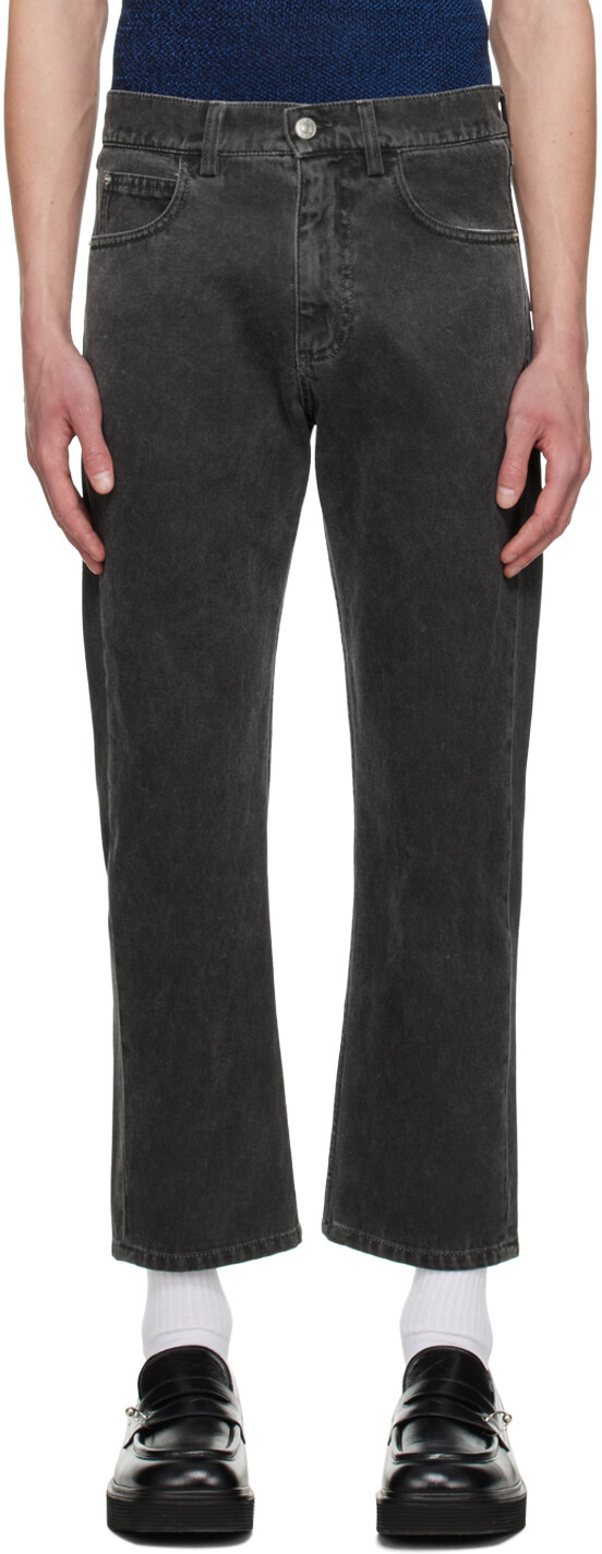 

Черные зауженные джинсы Marni
