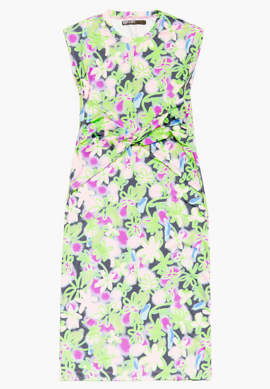 

Платье Bimba Y Lola Graffiti Flowers Print Midi, мультиколор