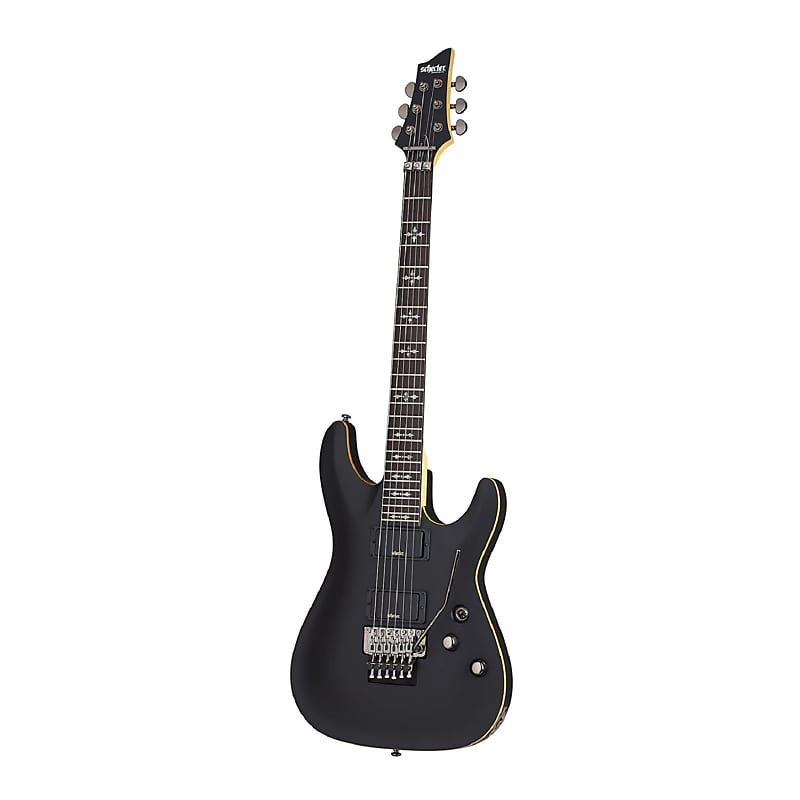 цена Schecter Demon-6 FR 6-струнная цельнокорпусная электрогитара (состаренная черная атласная) Schecter Demon-6 FR 6-String Solid-Body Electric Guitar (Aged Black Satin)