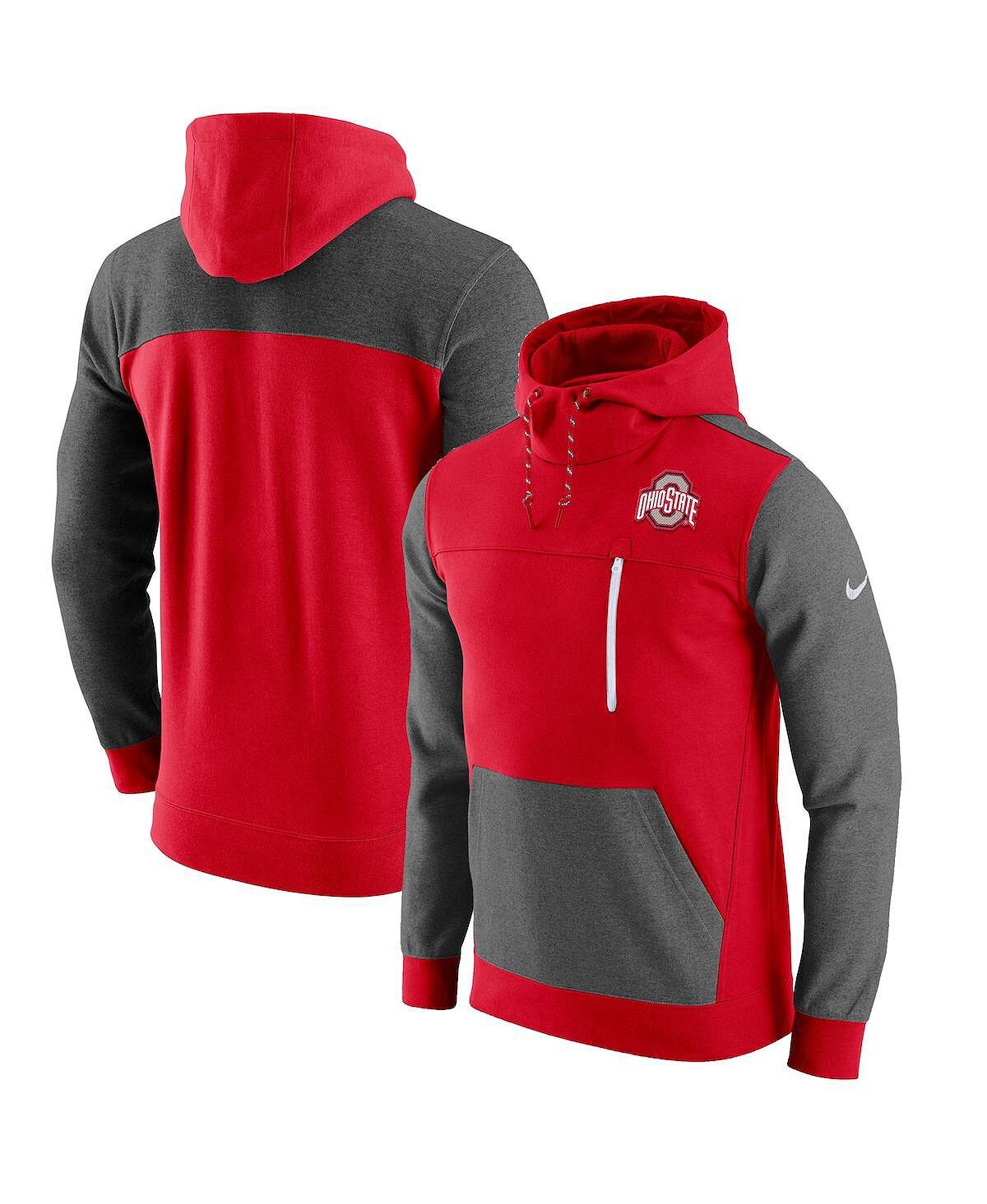 цена Мужская толстовка с капюшоном scarlet ohio state buckeyes av-15 2.0 pullover Nike