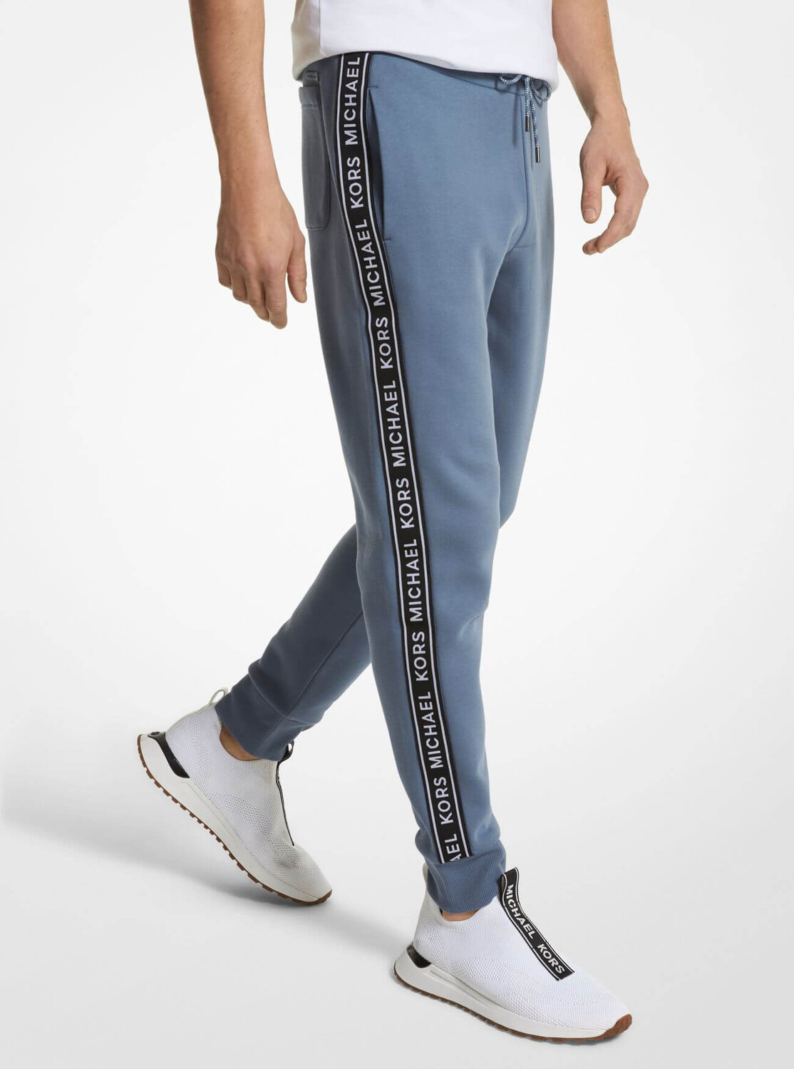 

Брюки-джоггеры Michael Kors Logo Print Cotton Blend, синий