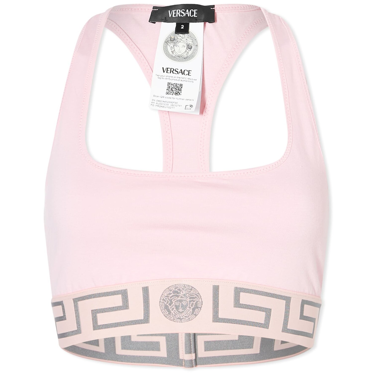 

Топ Versace Greca Sports, бледно-розовый
