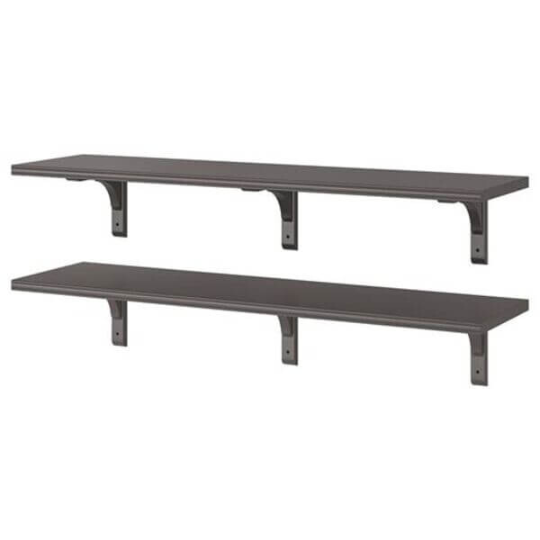 

Полка навесная Ikea Bergshult/Ramshult, комбинация, 120x30 см, темно-серый