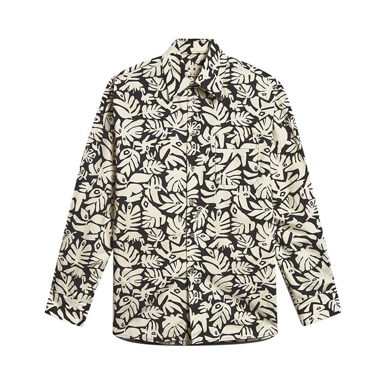 

Рубашка Marni Eye Leaves Printed Shirt 'White / Black', белый