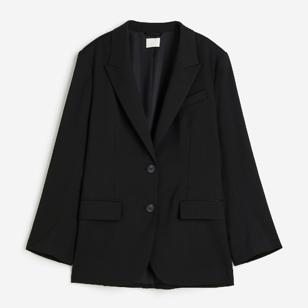 Пиджак H&M Oversized, черный пиджак h