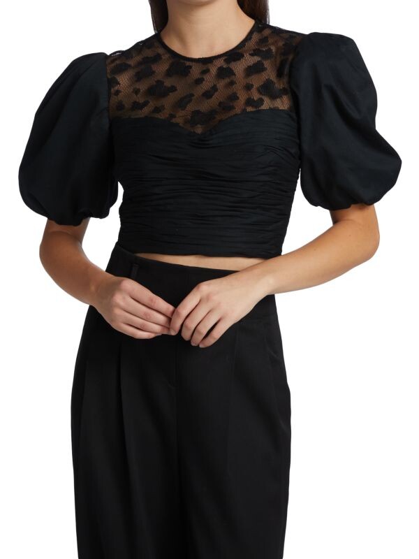 

Укороченная блузка с рукавами-фонариками tiana AMUR Black
