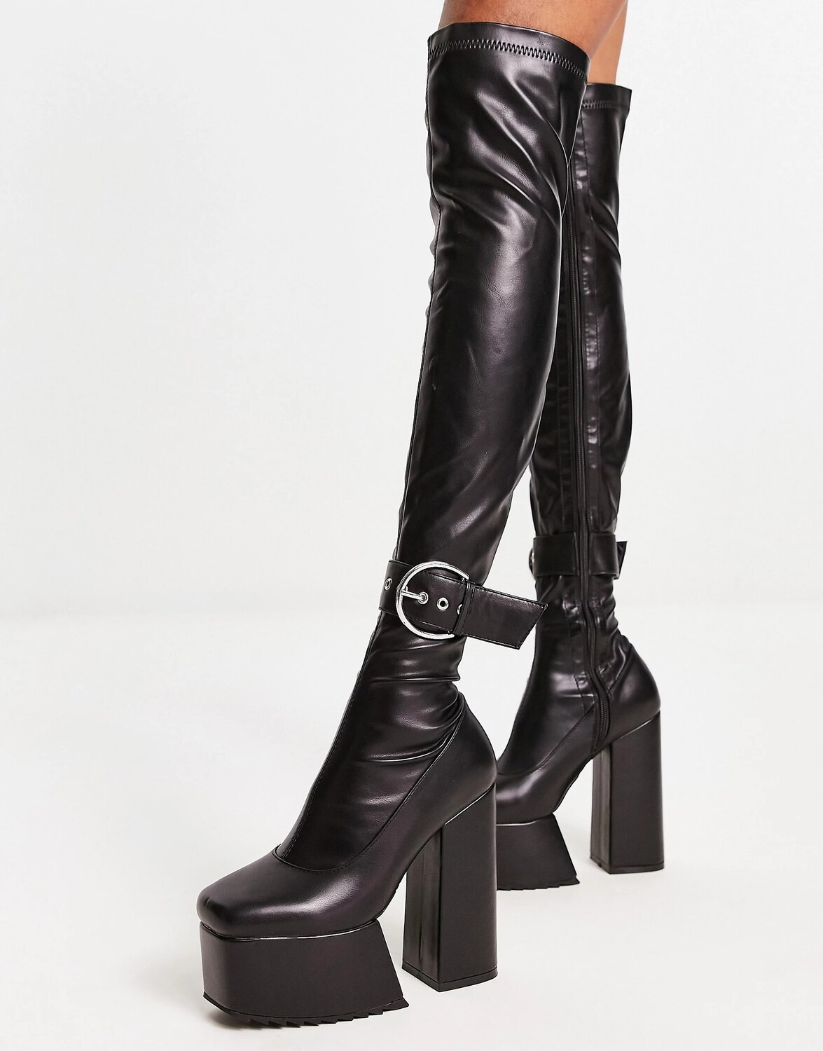 

Сапоги Lamoda Over The Knee Extreme Platform With Buckle, черный