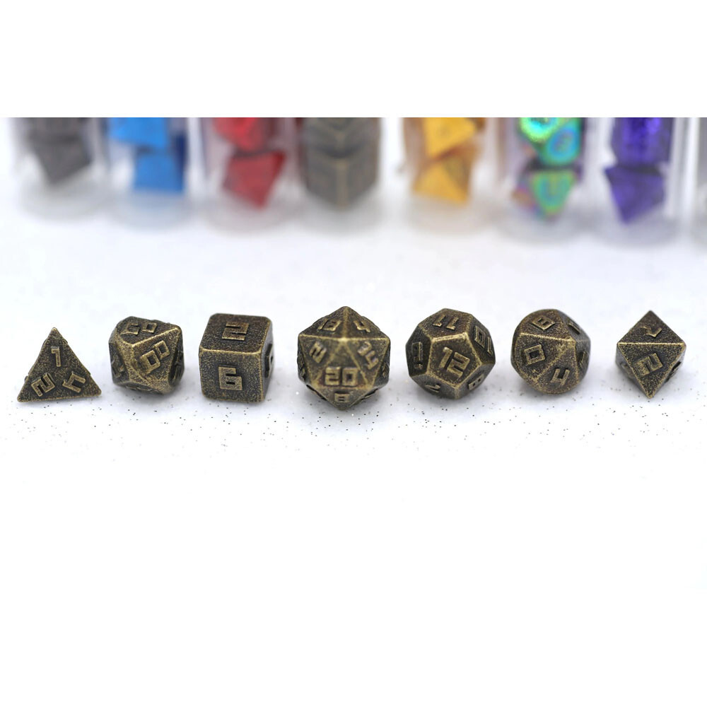 

Аксессуары Hymgho Premium Gaming 10mm Metal Polyhedral Dice Set: Ancient Gold (7)