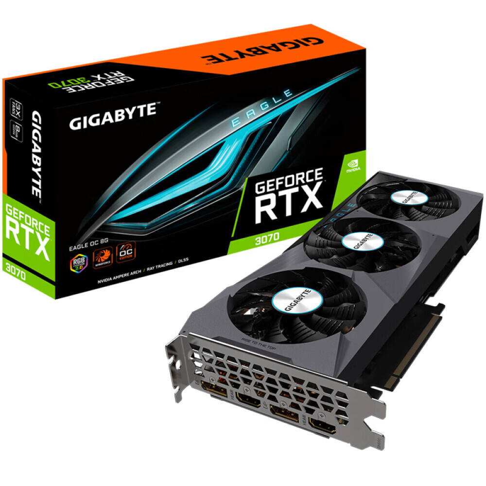 

Видеокарта дискретная Gigabyte GeForce RTX 3070 EAGLE OC 8GB Falcon