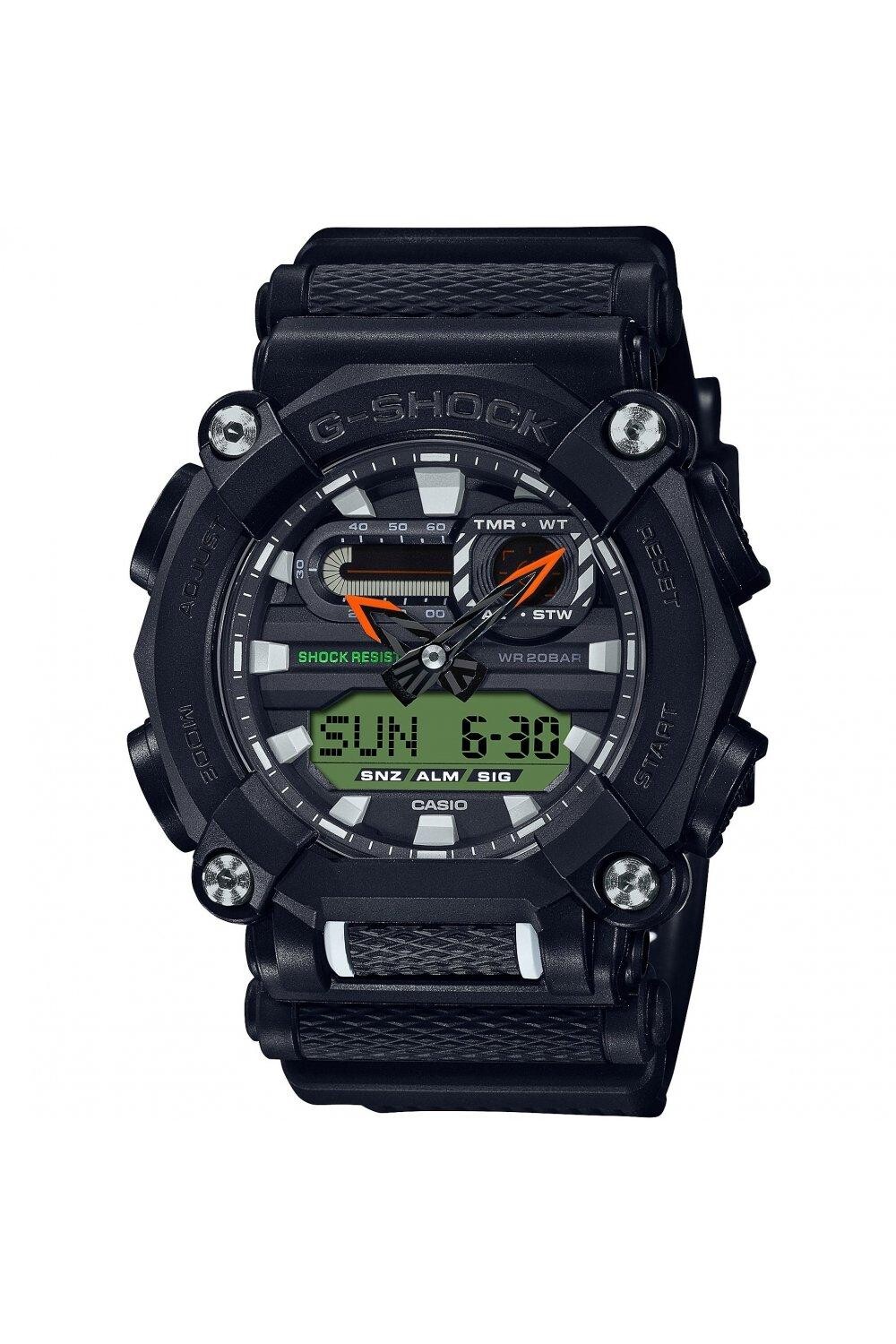 

Классические комбинированные часы G-Shock из пластика и смолы — Ga-900E-1A3Er Casio, черный