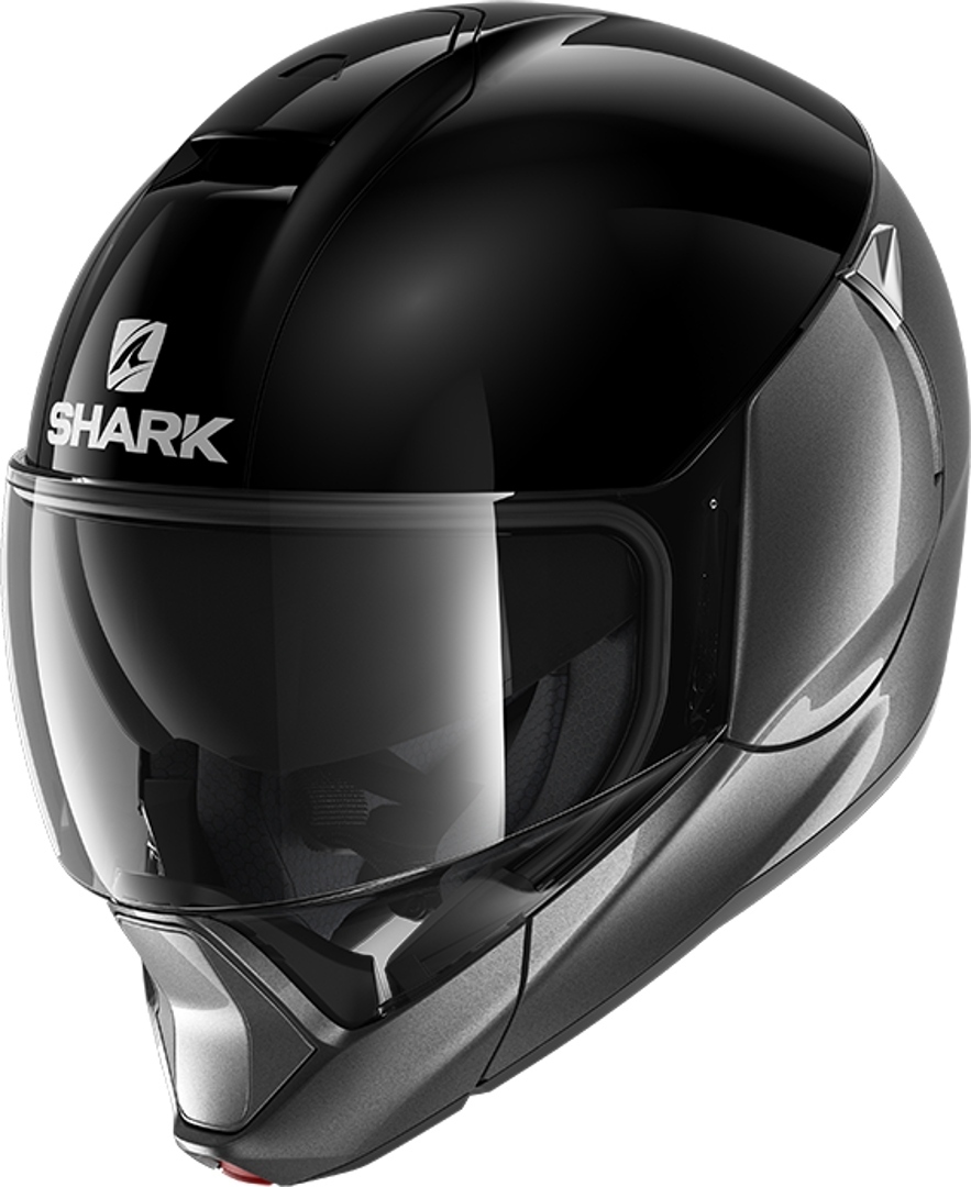 Шлем Shark Evojet Blank Dual со съемной подкладкой, черный/серебристый дело техники 838122 черный серебристый