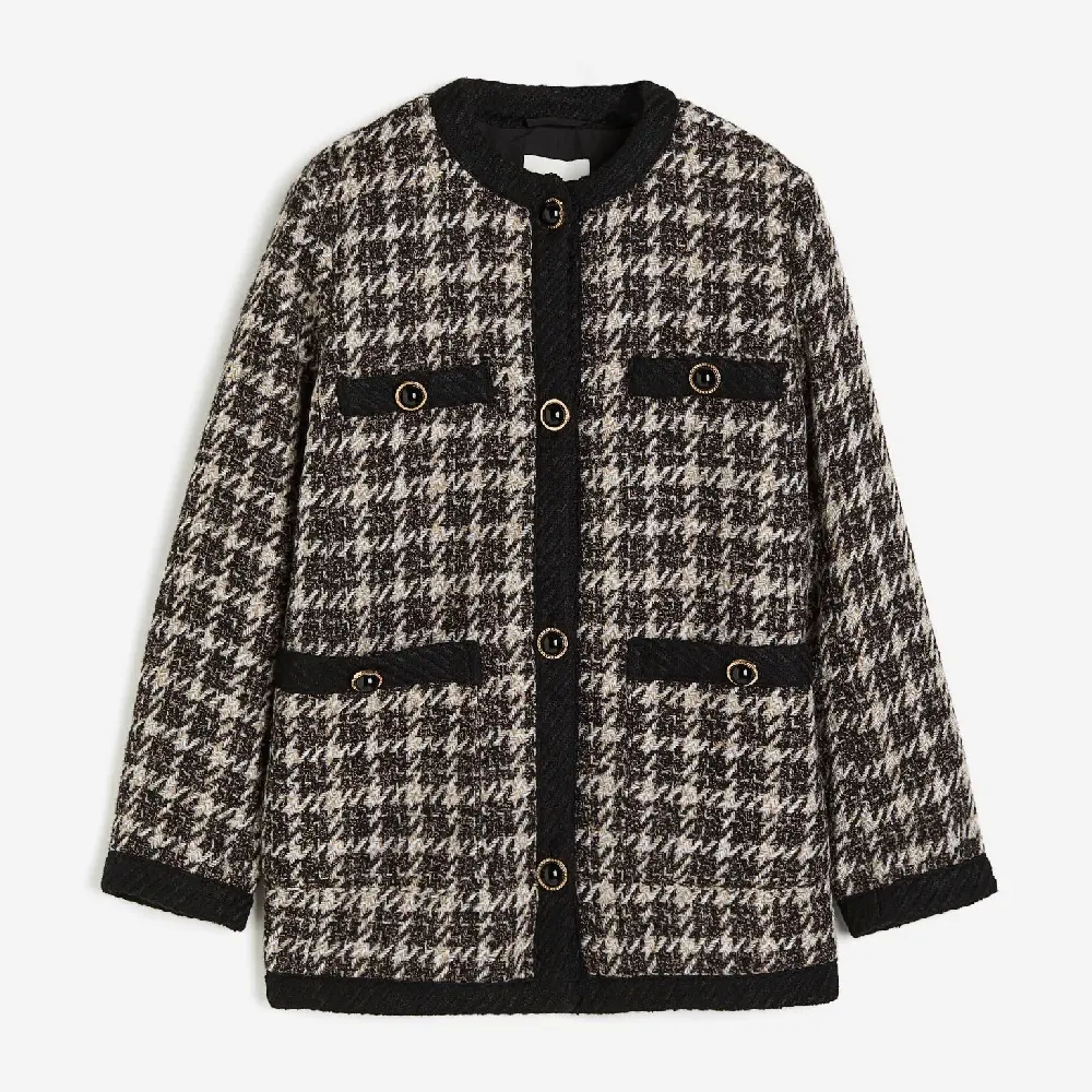 

Пиджак H&M Textured-weave, черный