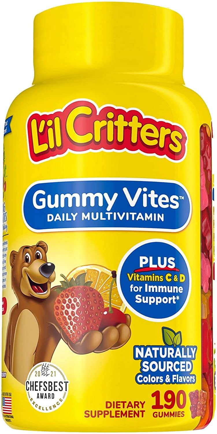 Жевательные мультивитамины L'il Critters, 190 таблеток l il critters gummy vites ежедневные мультивитамины 190 жевательных мармеладок
