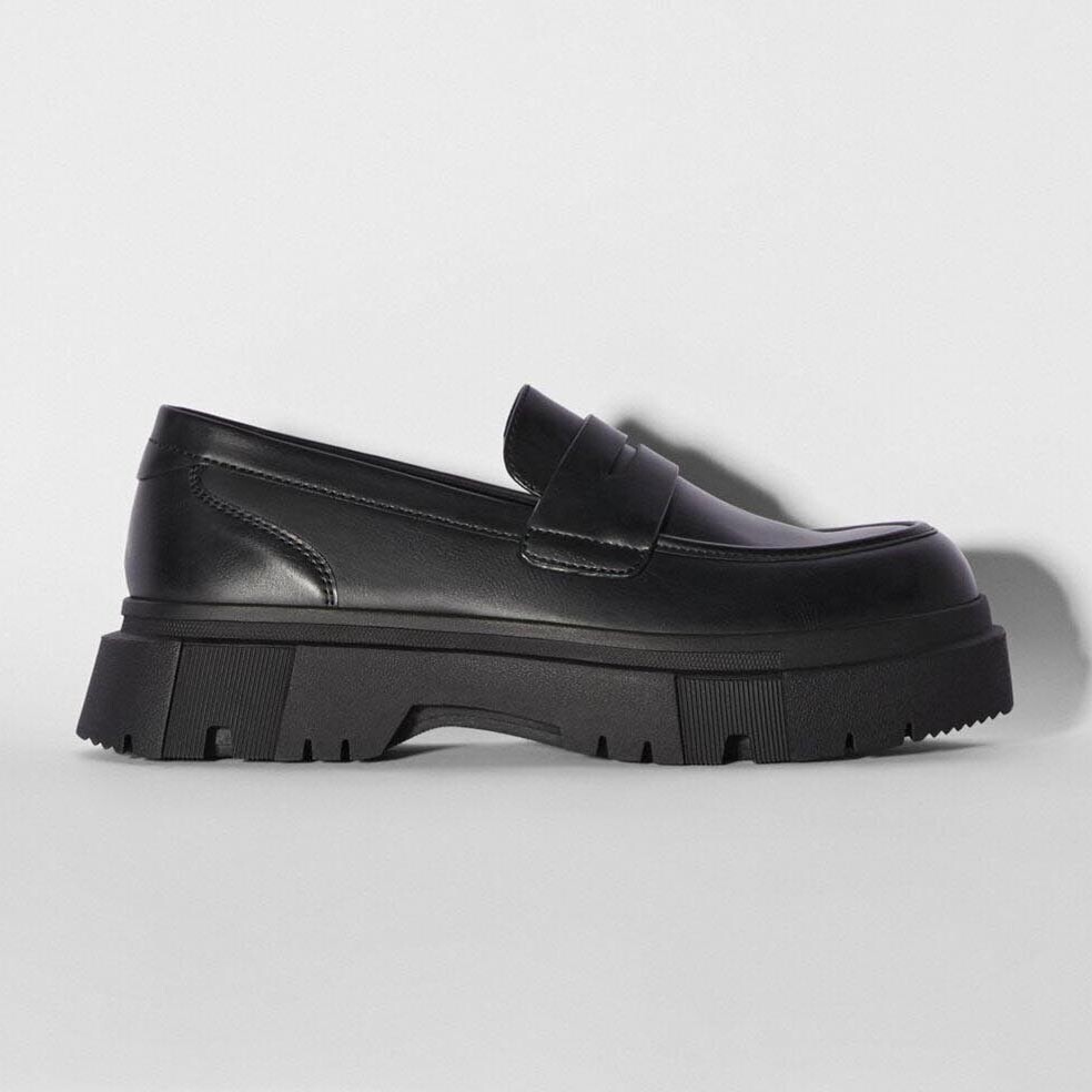 

Мокасины Bershka Men’s With Track Soles, черный