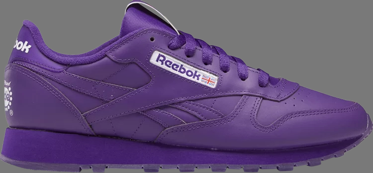 Кроссовки popsicle x classic leather 'purple emperor' Reebok, фиолетовый - фото