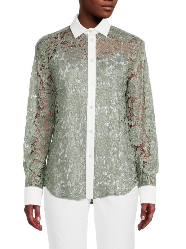 

Прозрачная кружевная рубашка Valentino Green