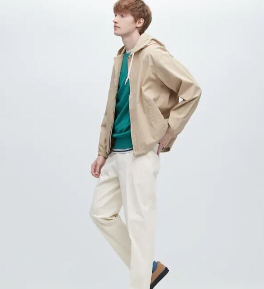 

Брюки Uniqlo Smart Cotton Ankle Length (Long), светло-бежевый