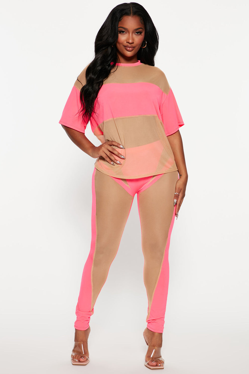 

Леггинсы Fashion Nova TP4069, розовый