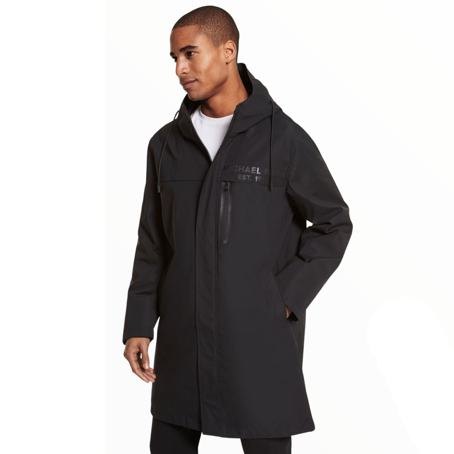 

Куртка Michael Kors Stockton Water Resistant Hooded, черный