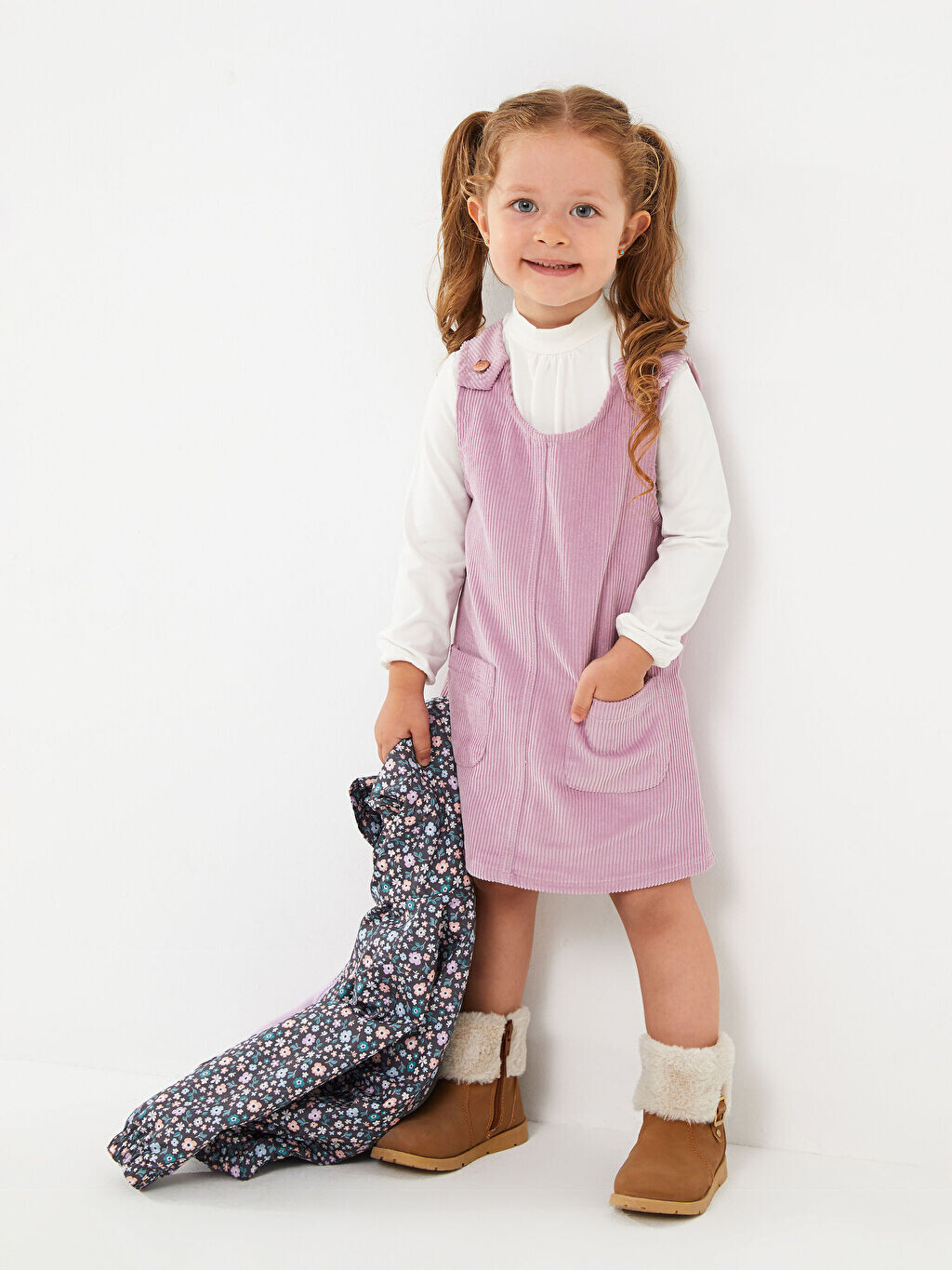 

Базовое платье для девочки с круглым вырезом LCW baby
