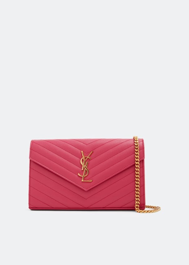 

Кошелек SAINT LAURENT Monogram chain wallet, розовый