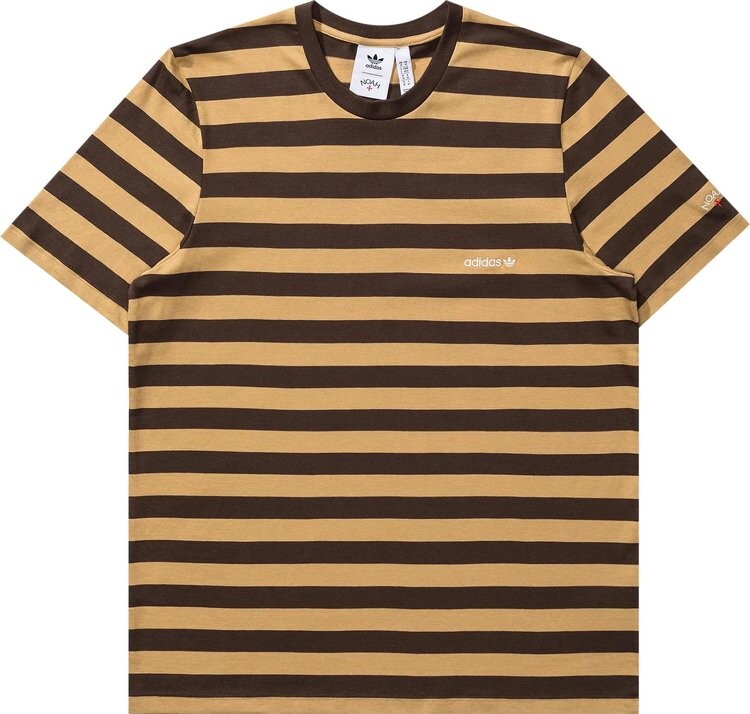 

Футболка adidas x Noah Tee Short-Sleeve 'Golden Beige/Brown', коричневый