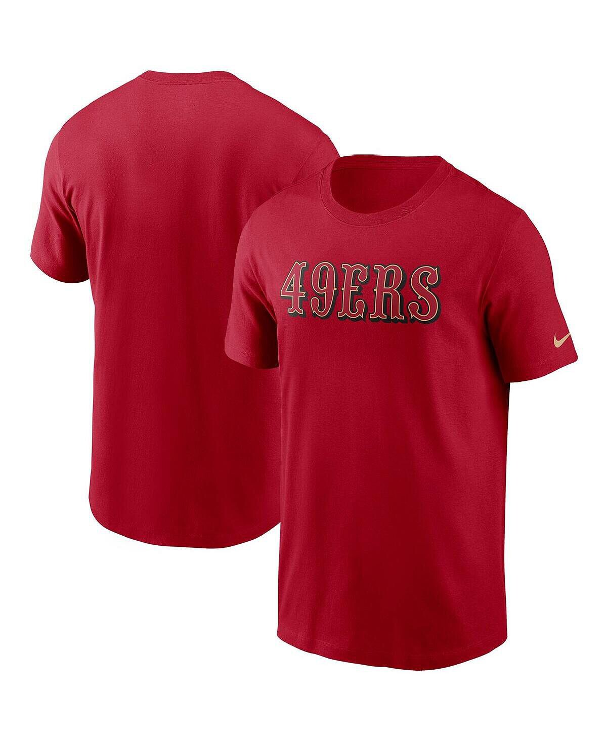 

Мужская футболка scarlet san francisco 49ers fan gear с надписью Nike
