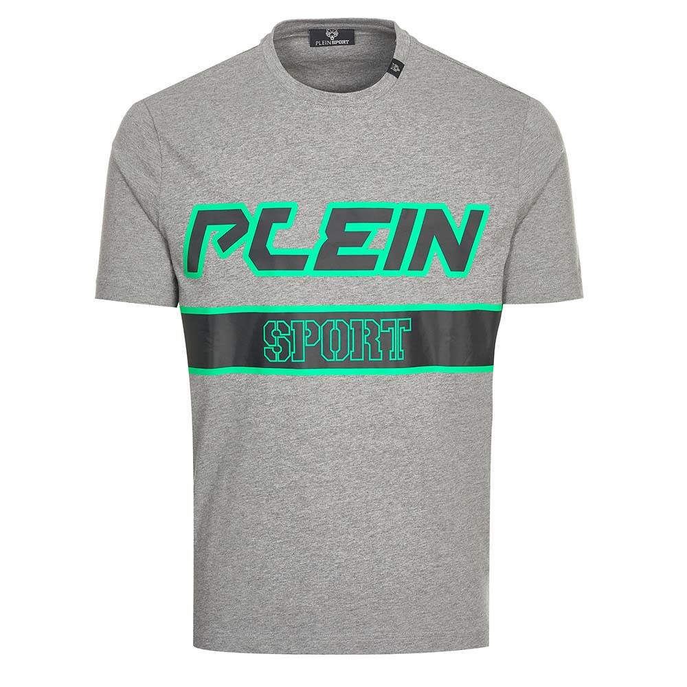 

Футболка Plein Sport, серый/зеленый/черный