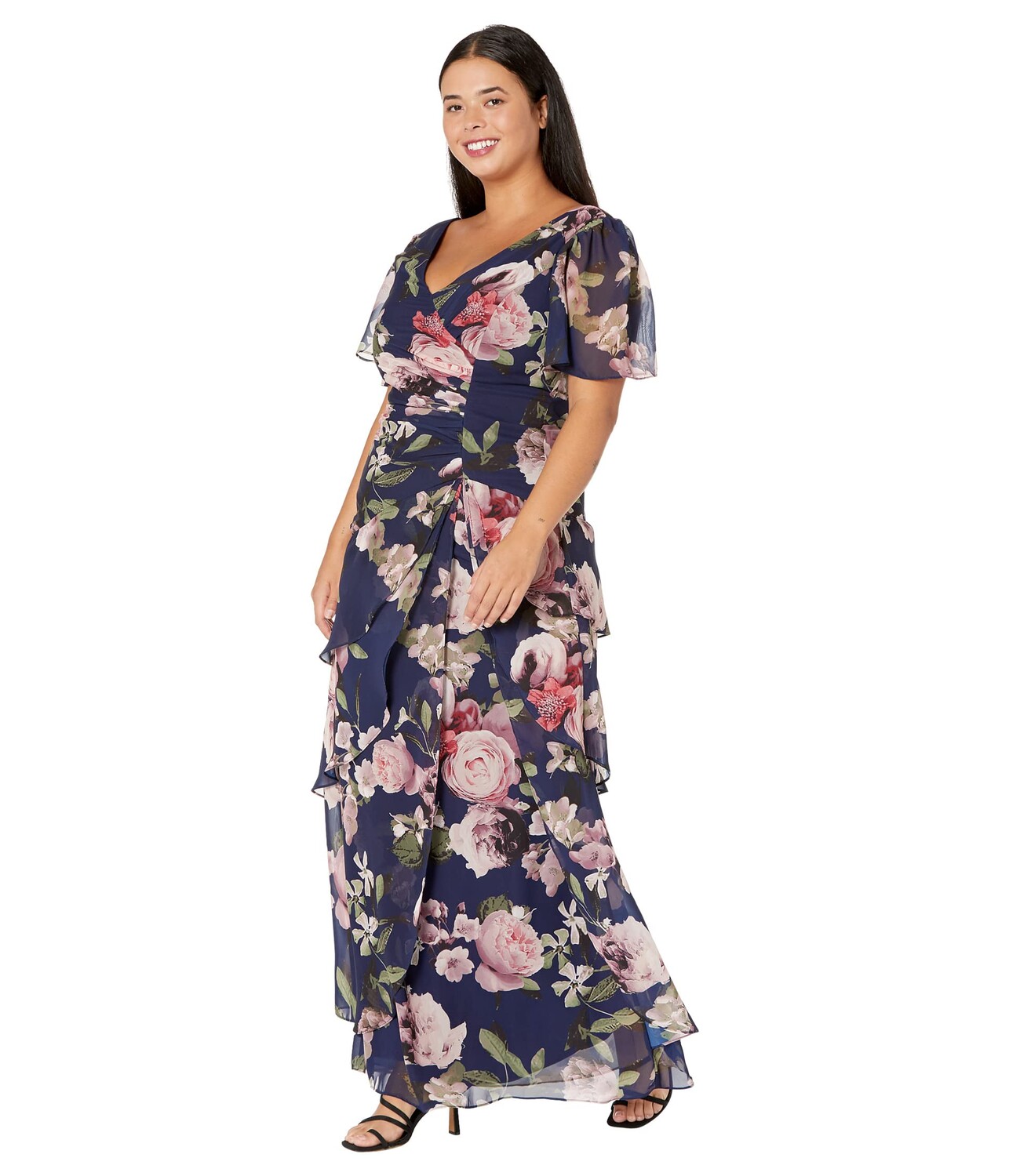 

Платье XSCAPE, Long Tiered Print Chiffon