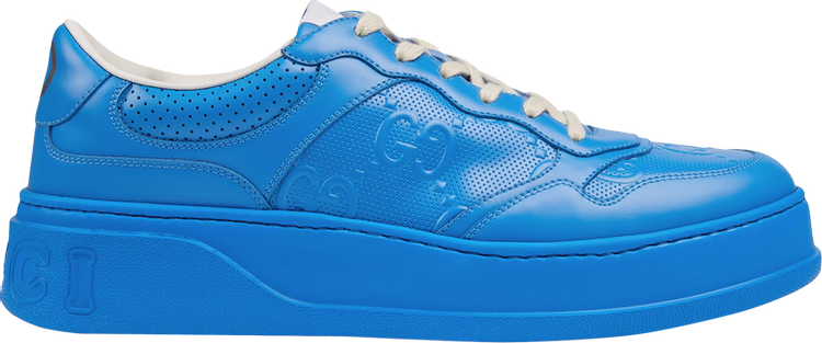 Кроссовки Gucci GG Sneaker Bright Blue Embossed, синий - фото