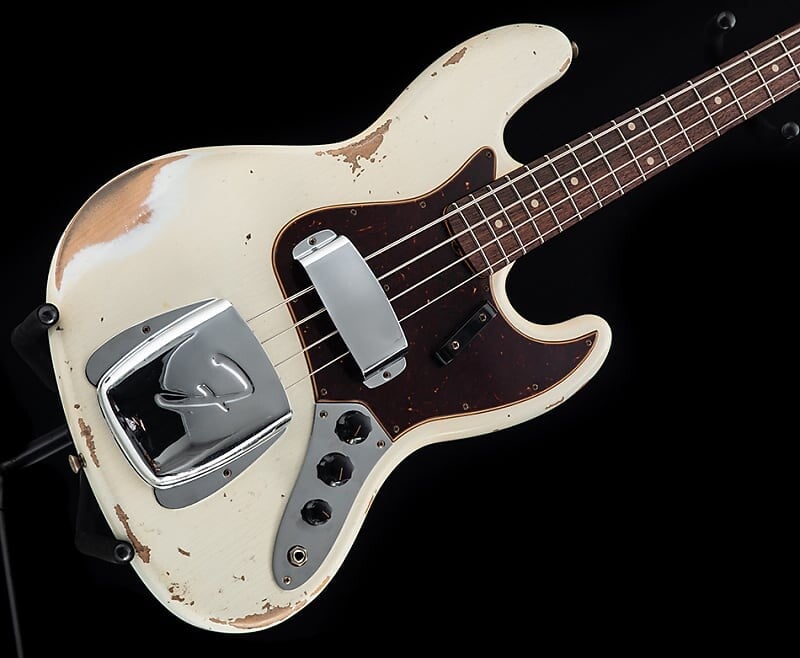 

Fender Custom Shop 1961 Jazz Bass Heavy Relic Aged Olympic White