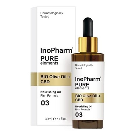 

inoPharm Pure Elements Сыворотка для лица с органическим оливковым маслом и маслом CBD 30 мл