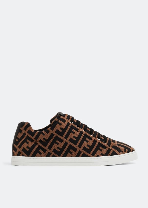 

Кроссовки FENDI Tech fabric sneakers, коричневый
