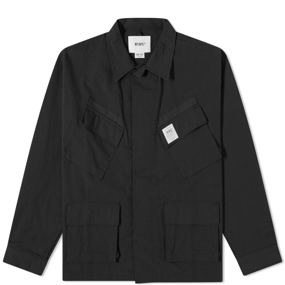 цена WTAPS 19 Куртка-рубашка с 4 карманами, черный