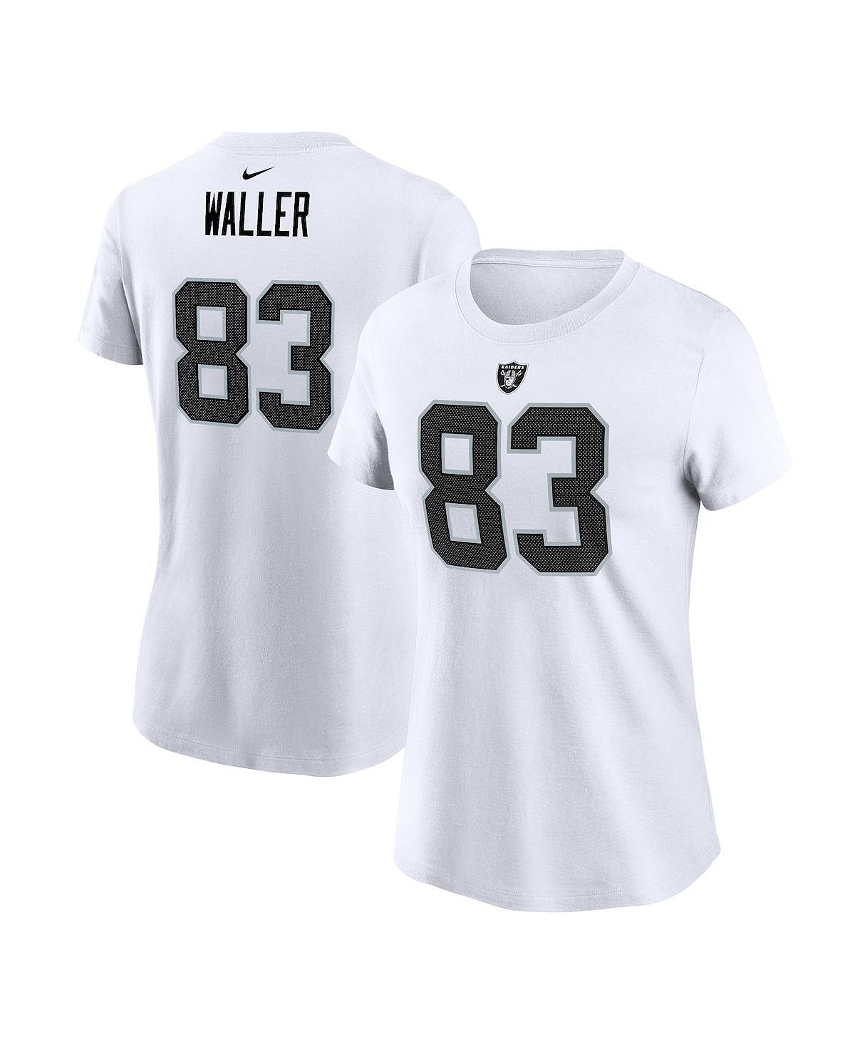 Женская белая футболка с именем и номером игрока Darren Waller Las Vegas Raiders Nike, белый
