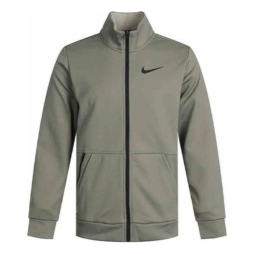 Куртка Nike Thrma Running Training Gym Sports Stand Collar Jacket Green, зеленый
