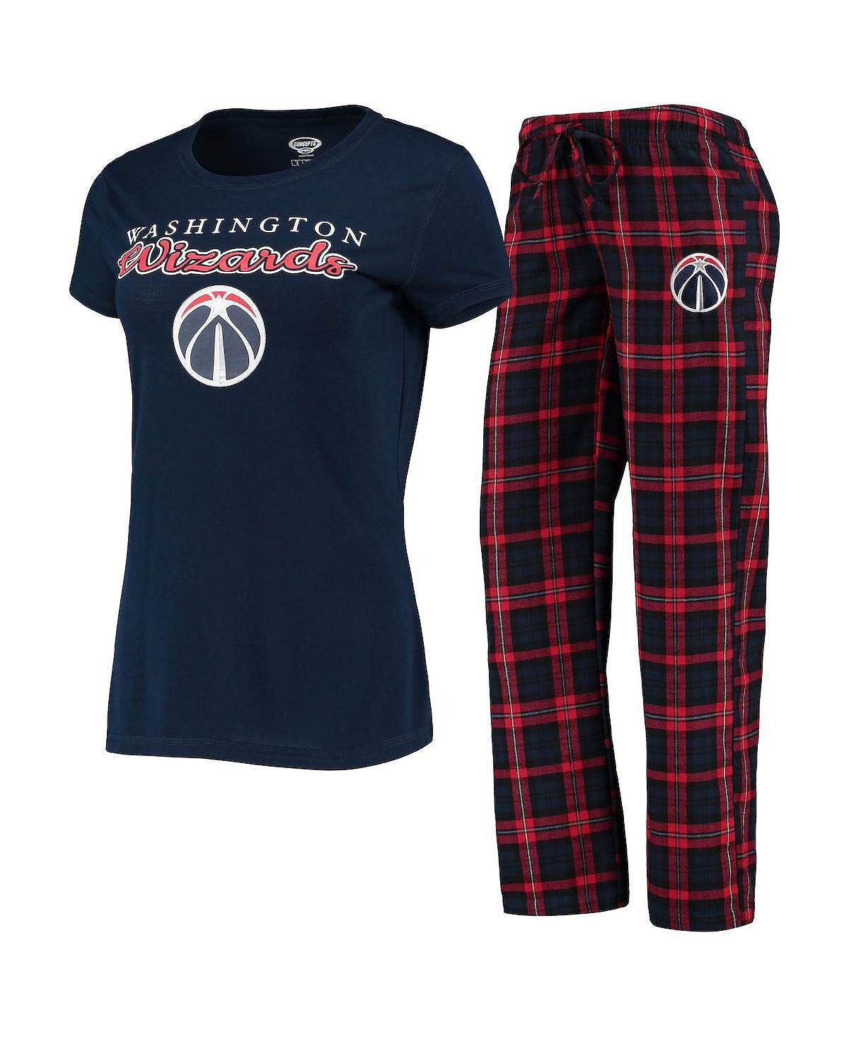 

Женский комплект для сна из темно-синей, красной футболки и брюк Washington Wizards Lodge Concepts Sport
