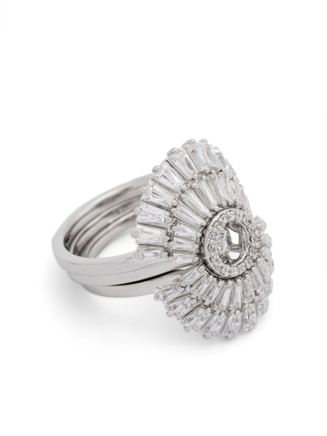 

Комплект Idyllia из трех колец Swarovski, серебряный