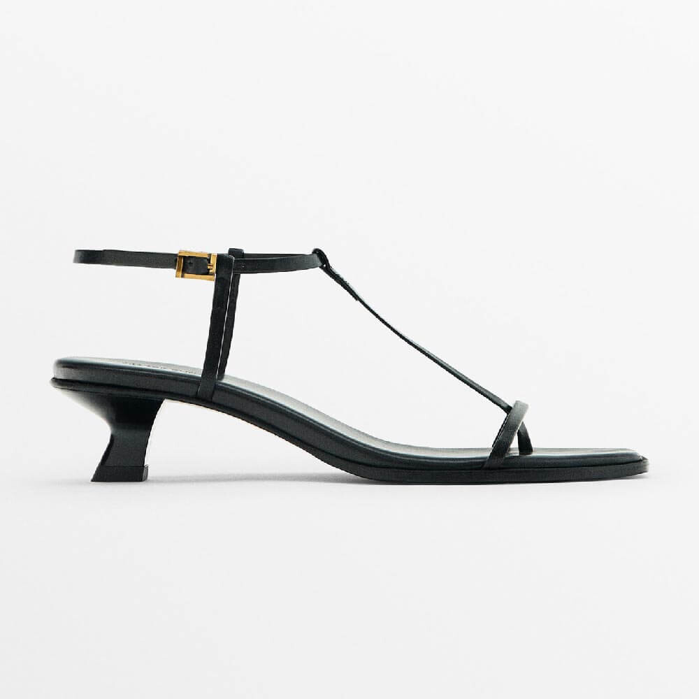 

Босоножки Massimo Dutti Strappy Heeled Limited Edition, черный